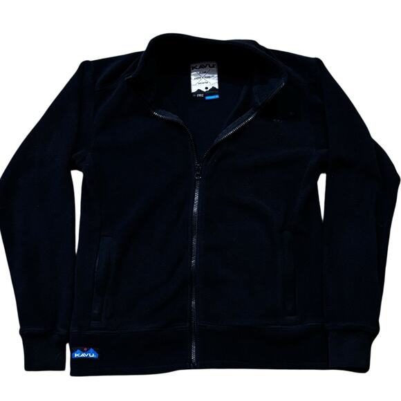 Kavu Jacket Women Small Black Fleece Full Zip Light Jacket Hike Outdoors Warm - Picture 1 of 7
